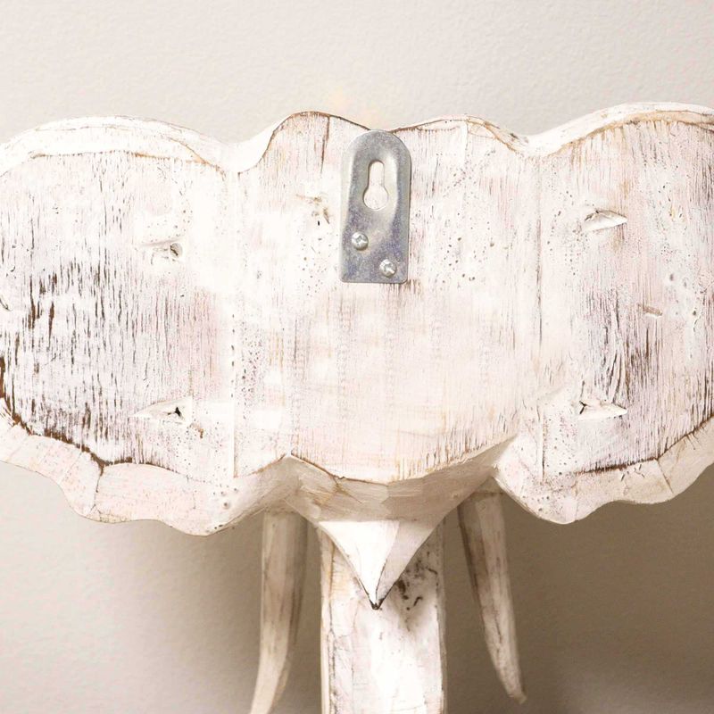 Cabeza Grande de Elefante - Oro y Blanco