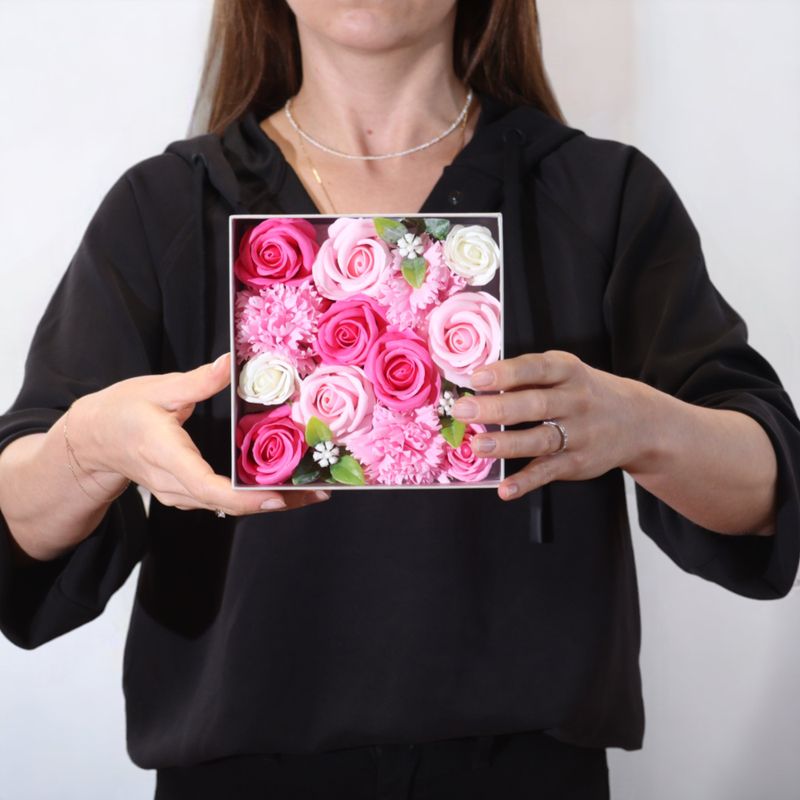 Caja Cuadrada - Baby Blessings - Rosas