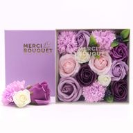 Caja Cuadrada - Rosa Lavanda y Clavel