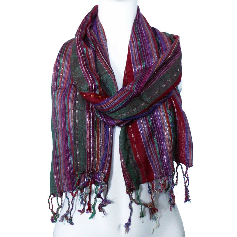 Bufandas bohemias indias - 50x180cm - Verdes al azar