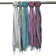 Bufandas indias bohemias - 50x180cm - Colores aleatorios con hilo dorado