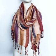 Bufandas bohemias indias grandes - 75x180cm - Verdes al azar