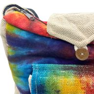 Bolsa de estudio de cáñamo Tiedye con bolsillo frontal