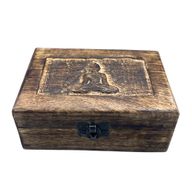 Caja de Recuerdos Mediana de Madera 15x10x6cm - Buda