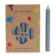 Juego de Velas de Mesa de Color Sólido - Pack de 21 - Teal Rústico