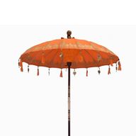 Sombrilla de Patio de Bali - Algodón - Decoración Naranja - 2m