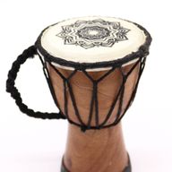 Tambor Djembe hecho a mano con tapa ancha - 15 cm