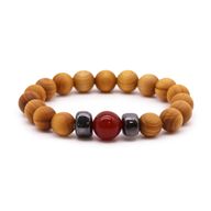 Pulsera  de Cedro - Chakra Raíz - Jaspe Rojo