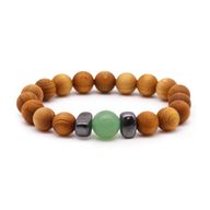 Pulsera de Cedro - Chakra Sacro - Aventurina Verde