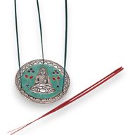 Porta-incienso Buda Decoración Verde 10cm