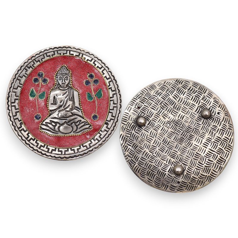 Porta-incienso Buda Rojo Decorativo 10cm