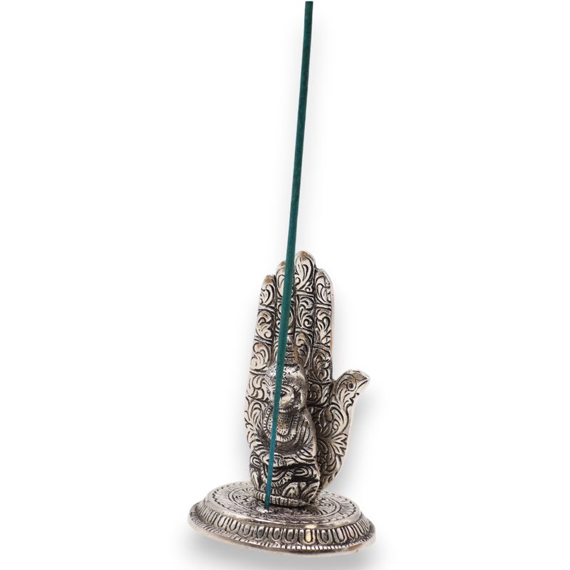 Mano Buda Porta Incienso 13x9cm