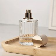 Frascos de vidrio para perfume con pulveridaor y tapa blanco 50 ml