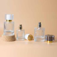 Frascos de vidrio para perfume con pulveridaor y tapa blanco 50 ml