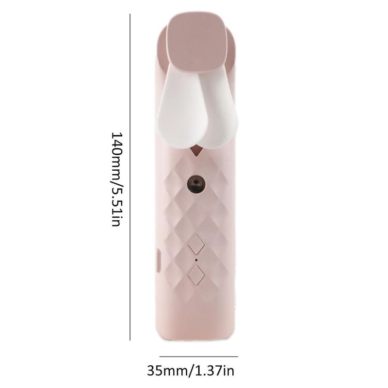 Ventilador y Pulverizador Facial Rosa - USB