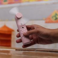 Ventilador y Pulverizador Facial Rosa - USB
