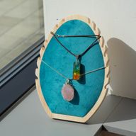 Expositor de collares ovalado pequeño 19x13cm