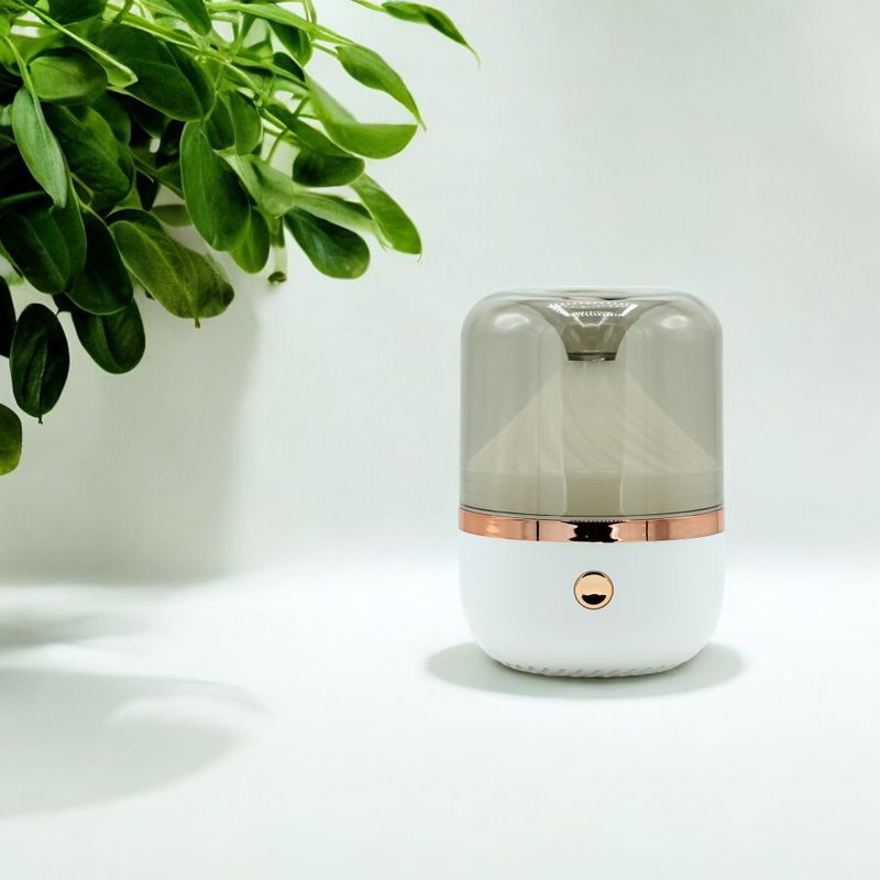 Difusor Aroma Blanco y Bronce - USB - Cambio de color