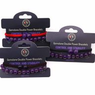 Pulseras de Doble Poder de Piedras Preciosas - Amatista