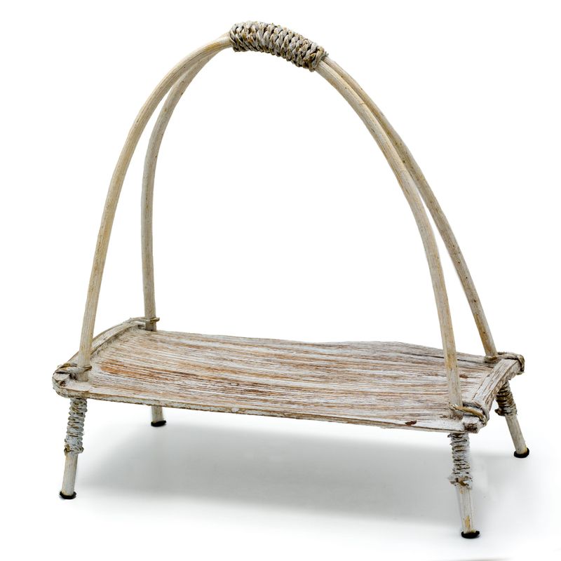 Soporte para Té de Hoja de Coco - Acabado Blanco