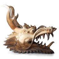 Panel de Madera Tallada - Cabeza de Dragón en Tamaño Real - 30cm