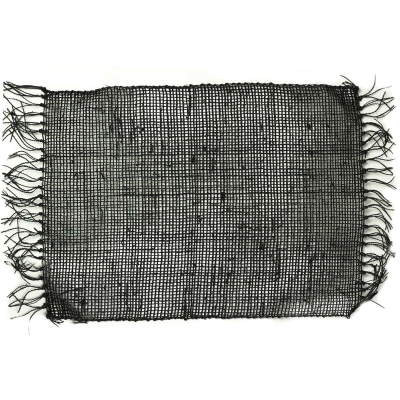 Mantel Individual Flecos de Hierba Marina - Negro