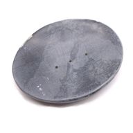 Jabonera de Esteatita Gris 10x12cm - Óvalo Clásico