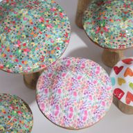 Seta Mediana - 15cm - Corazones Pastel