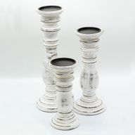 Candelero Clásico - Blanco - 30x10cm - Mediano