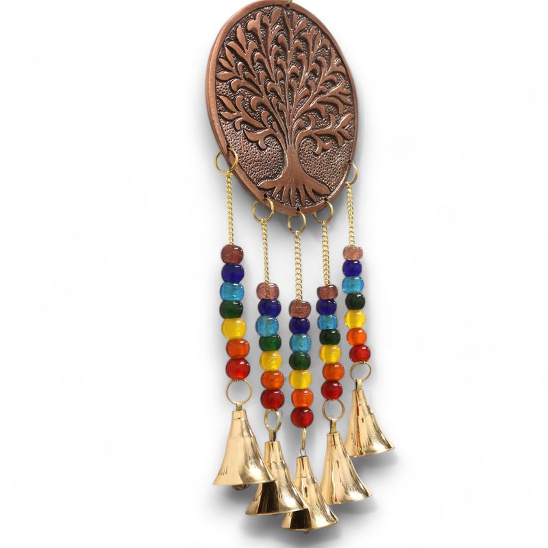 Campanas Indias - Arbol de la Vida Mediano - Chakra 5 Campanas - 10x36cm