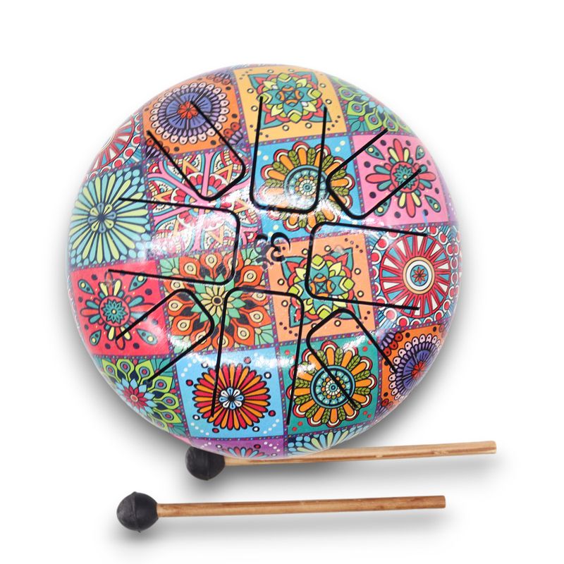 Tambor Mediano Hapi Multicolor - 17x13cm