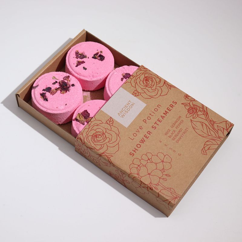Pastillas de Ducha Zen - Cuarteto de Bienestar Terapéutico - Poción de Amor