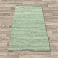 Alfombra india pequeña de algodón tejida a mano - 50x90cm - Verde