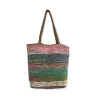 Bolso Grande de Tapetes Reciclados - Tonos Rosa