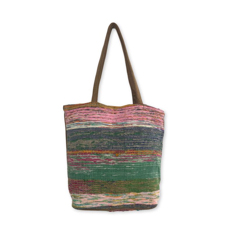 Bolso Grande de Tapetes Reciclados - Tonos Rosa