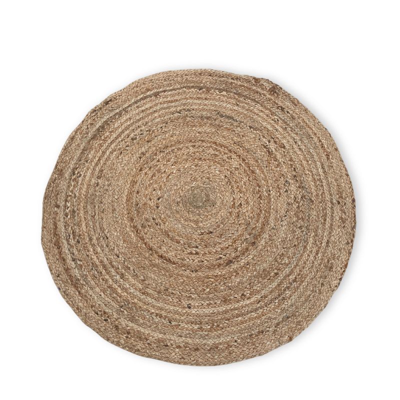 Alfombra redonda de yute suave 90 cm