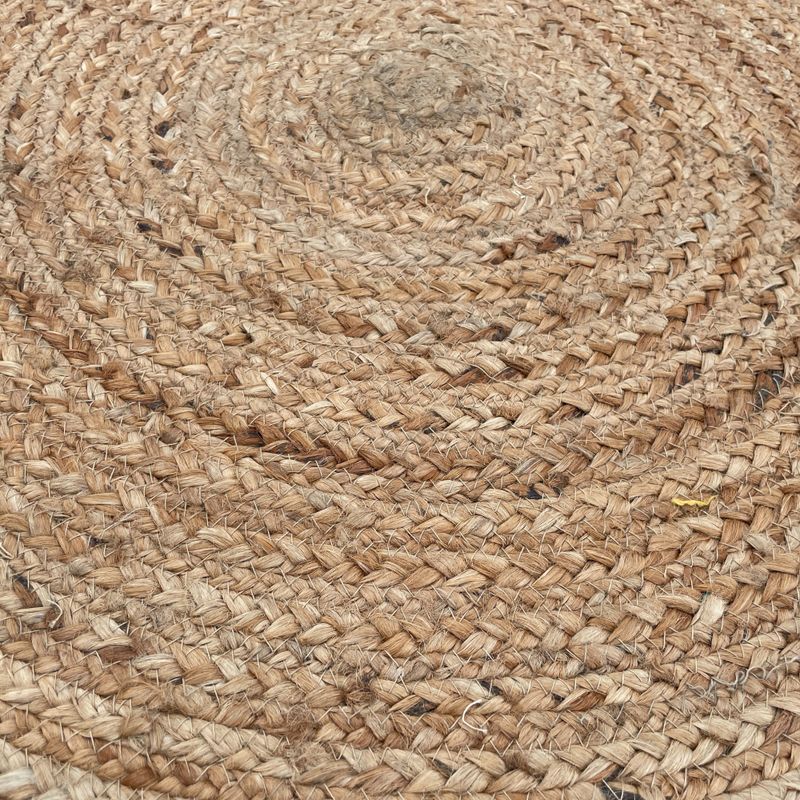Alfombra redonda de yute suave 90 cm
