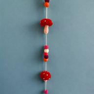 Colgante de Pared de Fieltro - Hongos de Sombrero Rojo