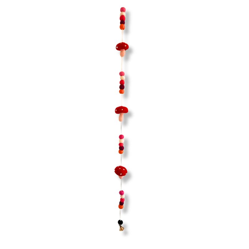 Colgante de Pared de Fieltro - Hongos de Sombrero Rojo
