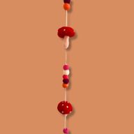 Colgante de Pared de Fieltro - Hongos de Sombrero Rojo