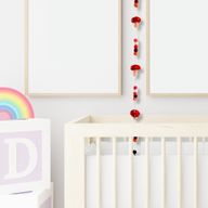 Colgante de Pared de Fieltro - Hongos de Sombrero Rojo