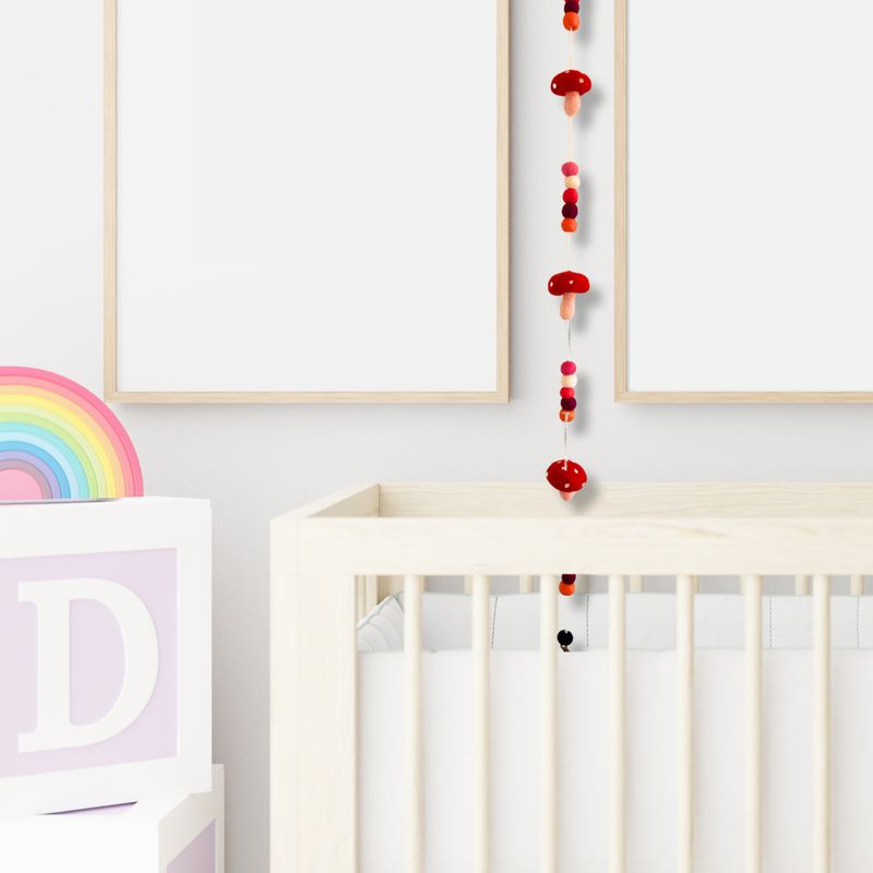 Colgante de Pared de Fieltro - Hongos de Sombrero Rojo