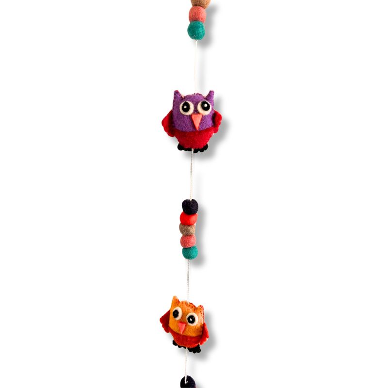 Colgante de Pared de Fieltro - Búhos (colores variados)