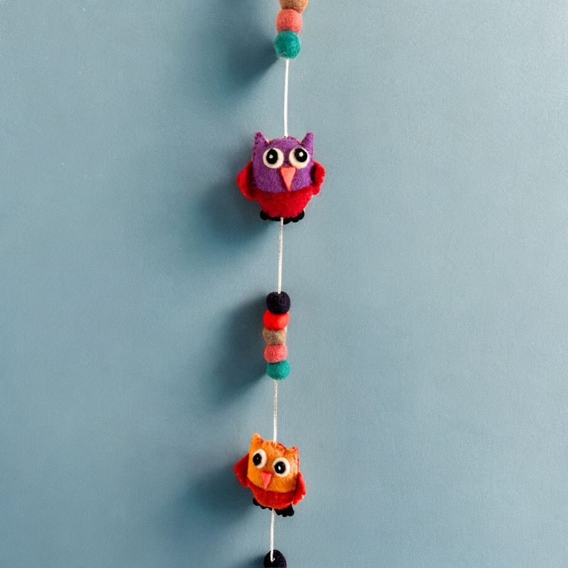 Colgante de Pared de Fieltro - Búhos (colores variados)