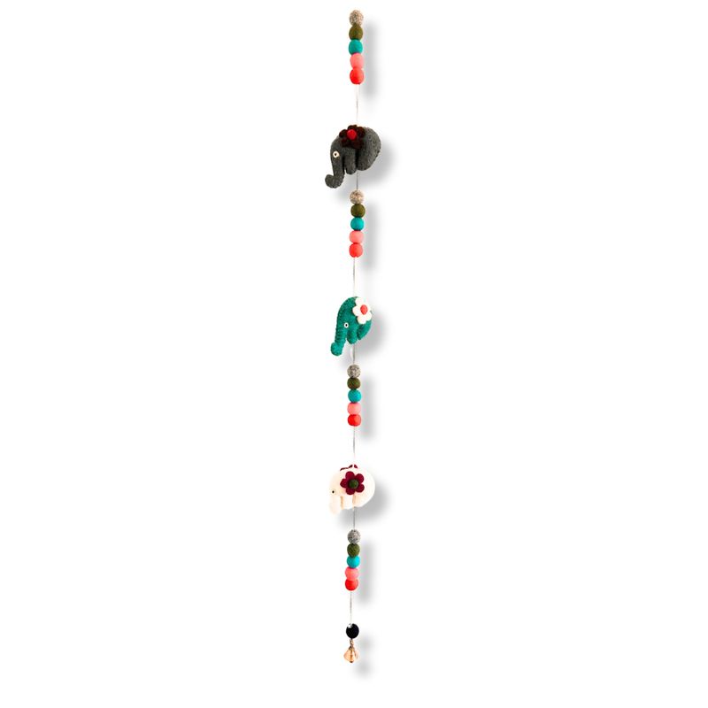 Colgante de Pared de Fieltro - Elefantes (colores variados)