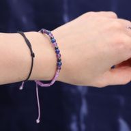 Vela de cristal del zodiaco con pulsera de piedras preciosas - Aquarious