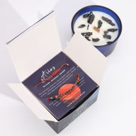 Vela de Cristal del Zodiaco con Pulsera de Piedras Preciosas - Aries