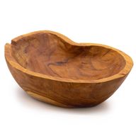Frutero natural de madera de teca - 31x22x8cm