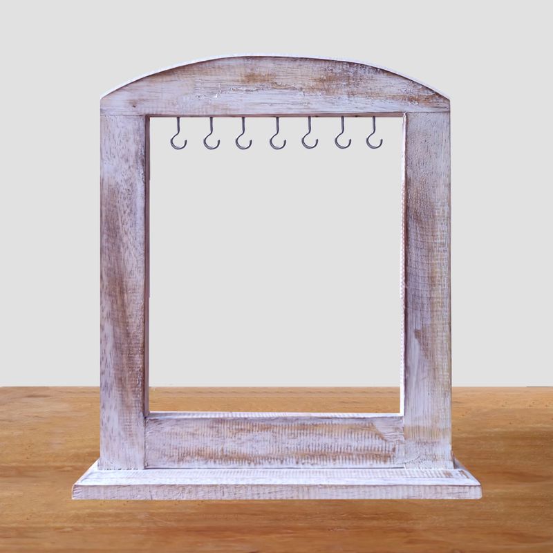 Soporte Mediano para Colgar - Madera Blanqueada (40x30 cm)