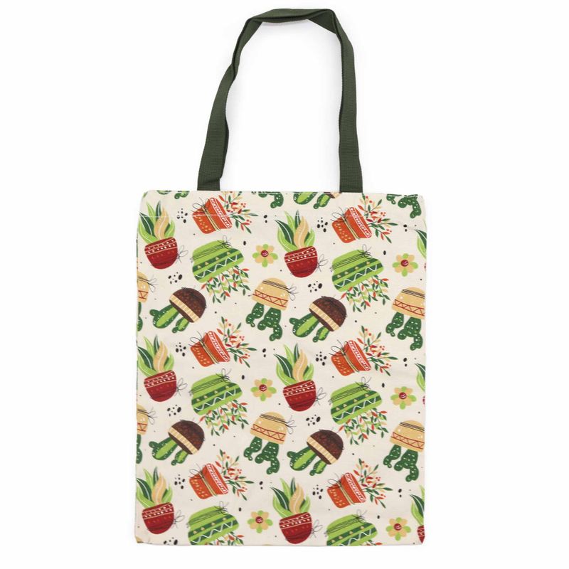 Bolsa clásica Tote con cremallera (Caktus Motiff) 40x34cm
